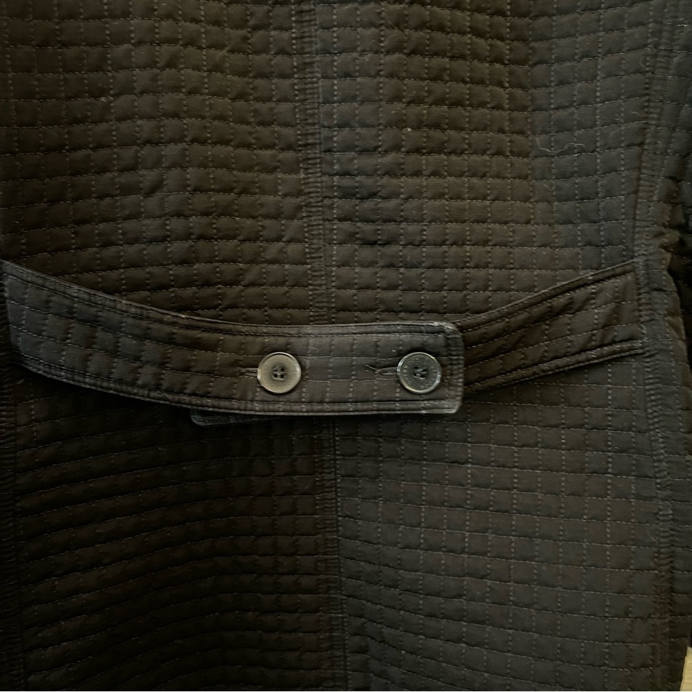 Outbrook‎ Classic Black Quilted Overcoat Jacket Large 12/14 Good Condition - Picture 9 of 11